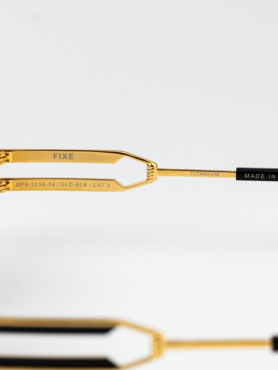 Balmain Women Sunglasses Titanium Gold Black Grey Geometric FIXE BPS-123A-54 main image 6